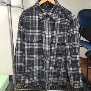 Used Allsaints Coeburn Oversized Button Down Black/White Size L